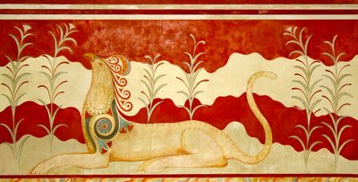 Griffin Facing the Throne, Throne Room, Knossos, Crete 1550-1450 BC by Minoan